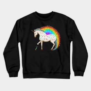 Cutie Pi day Unicorn rainbow kawaii kindergarten Crewneck Sweatshirt